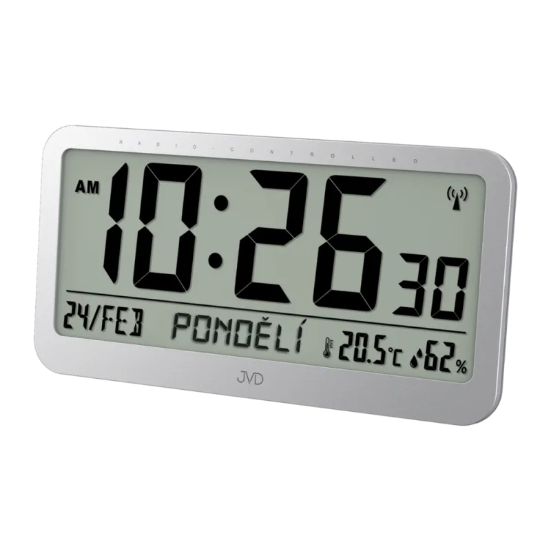 JVD Stříbrné velké digitální hodiny JVD RB9359.2