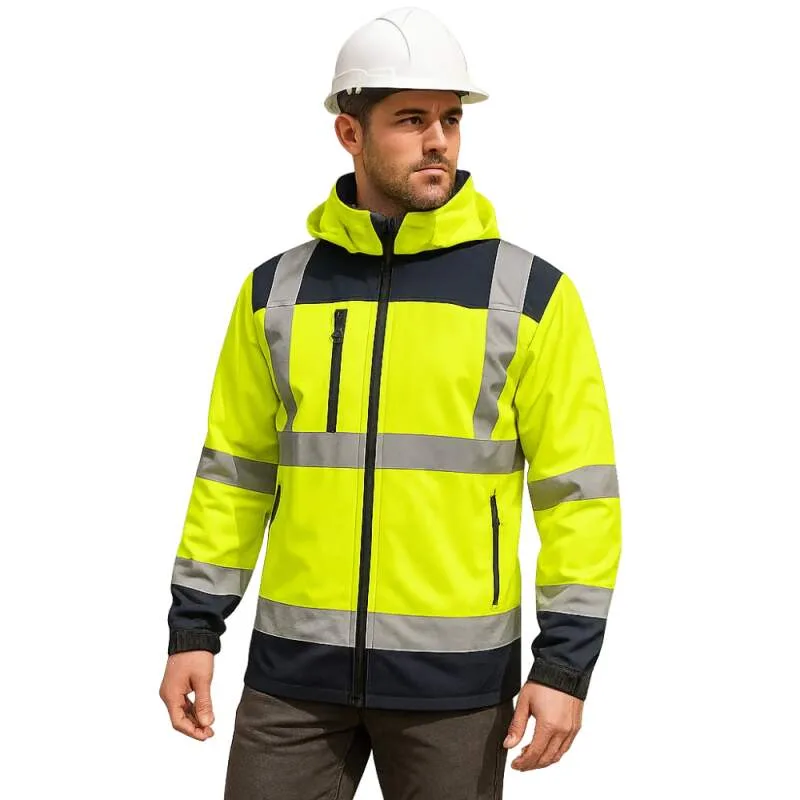 Madeva MATANE HV Reflexná zimná Soft-Shell bunda yellow