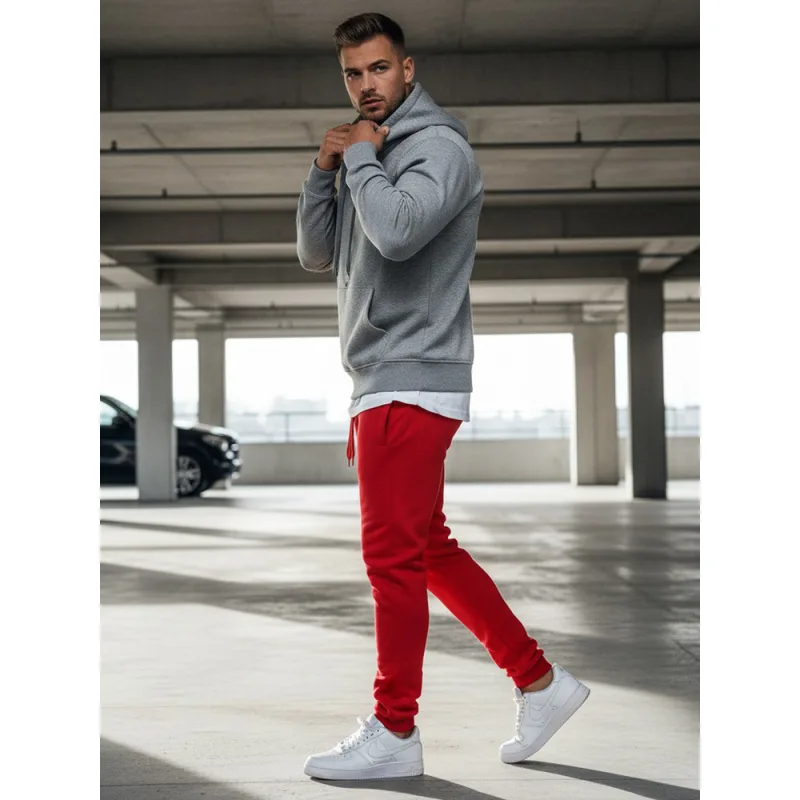 Pánske tepláky červené Dstreet UX2711 L