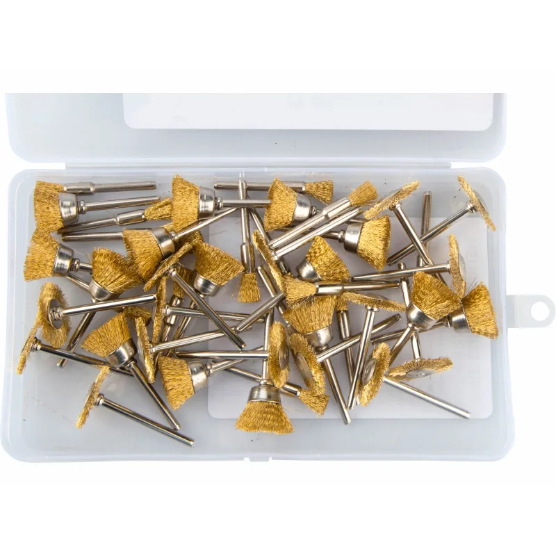 Kartáče oceľové pre priamu brúsku, 45ks, pomosadzený, EXTOL CRAFT