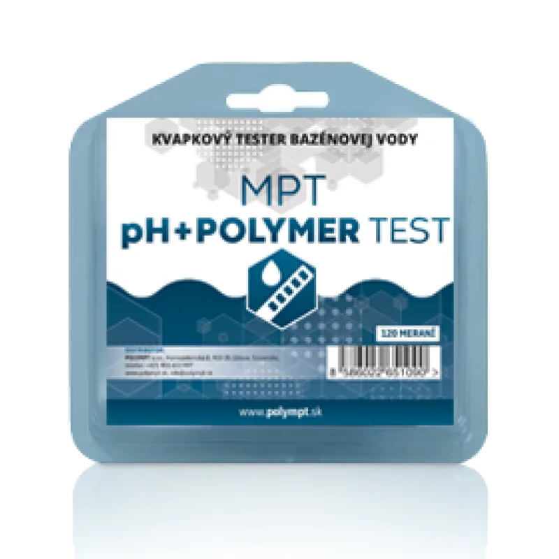 Kombinovaný tester pH a polymer pre bazény a vírivky, POLYMPT