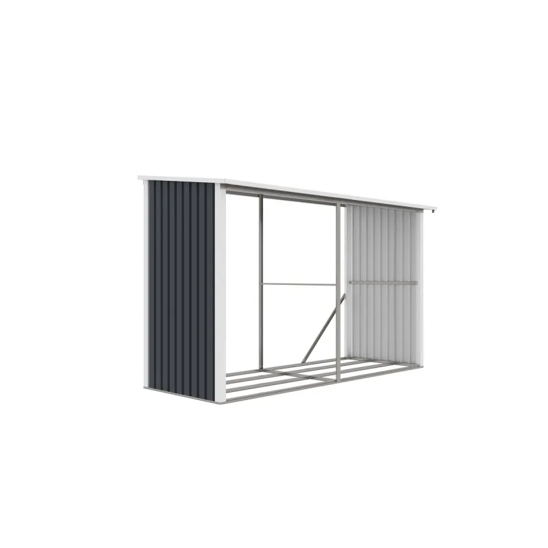 Prístrešok na drevo WOH 682x302x119 cm, antracitový