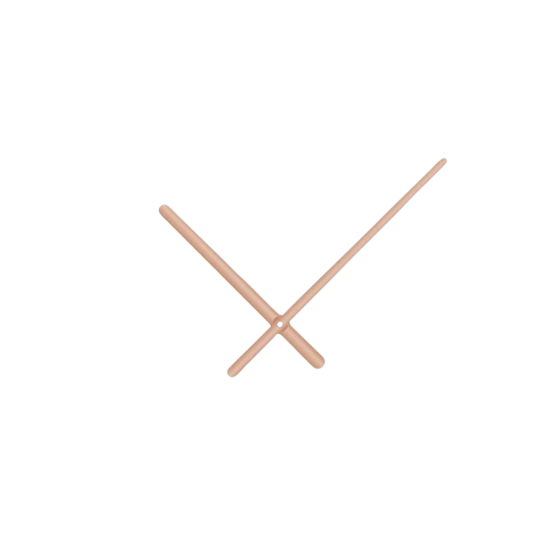 Rose gold oblé hliníkové ručičky na hodiny 158 mm | 113 mm