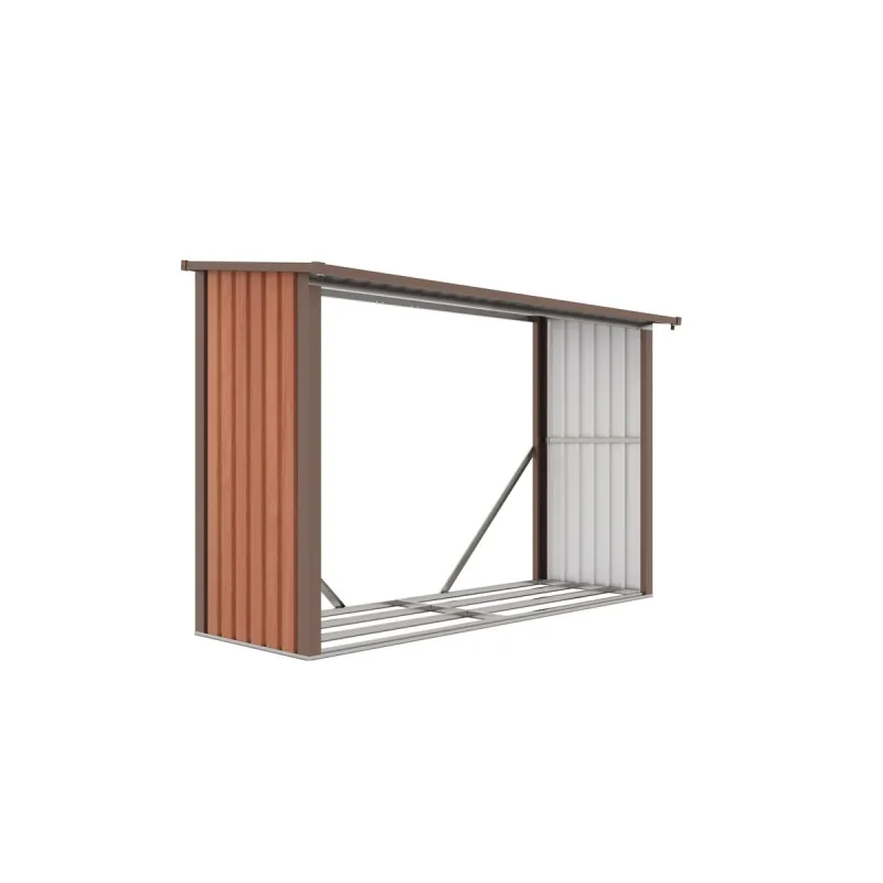 Prístrešok na drevo WOH 335x242x89 cm, hnedý