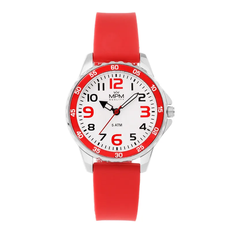 MPM Dívčí dětské hodinky červené W05M.11330.F