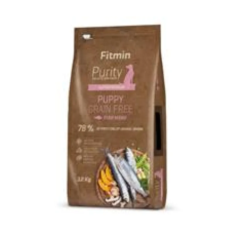 Fitmin kompletní krmivo pro psy Purity Grain Free Puppy Fish 2 x 12 kg