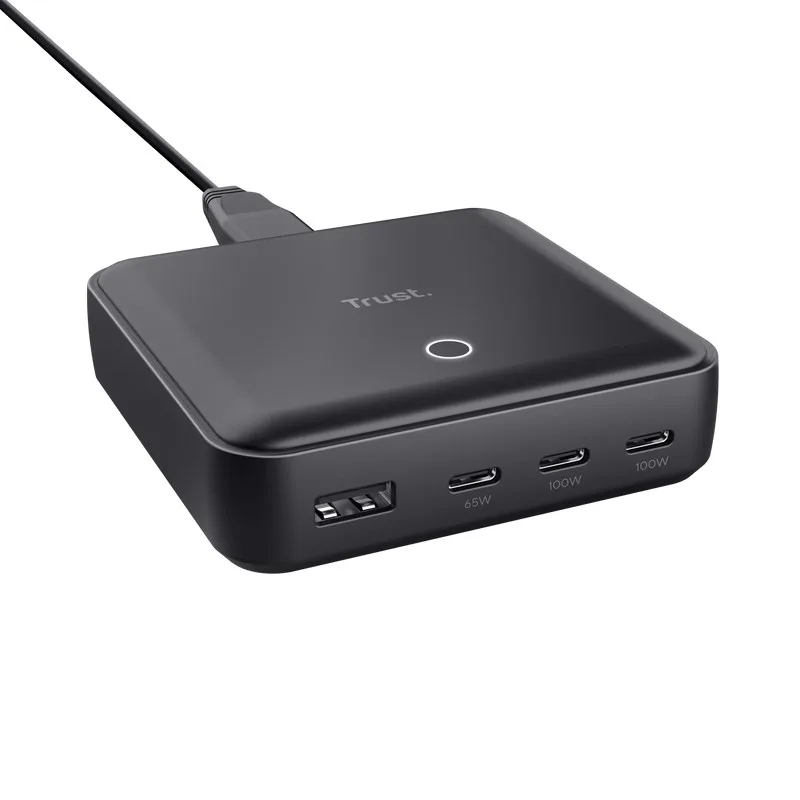 TRUST napájecí adaptér MAXO 100W, 3x USB-C, 1xUSB-A 25242