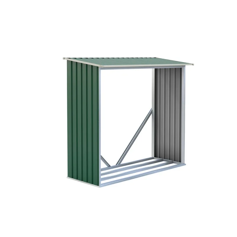 Prístrešok na drevo WOH 136x182x75 cm zelený