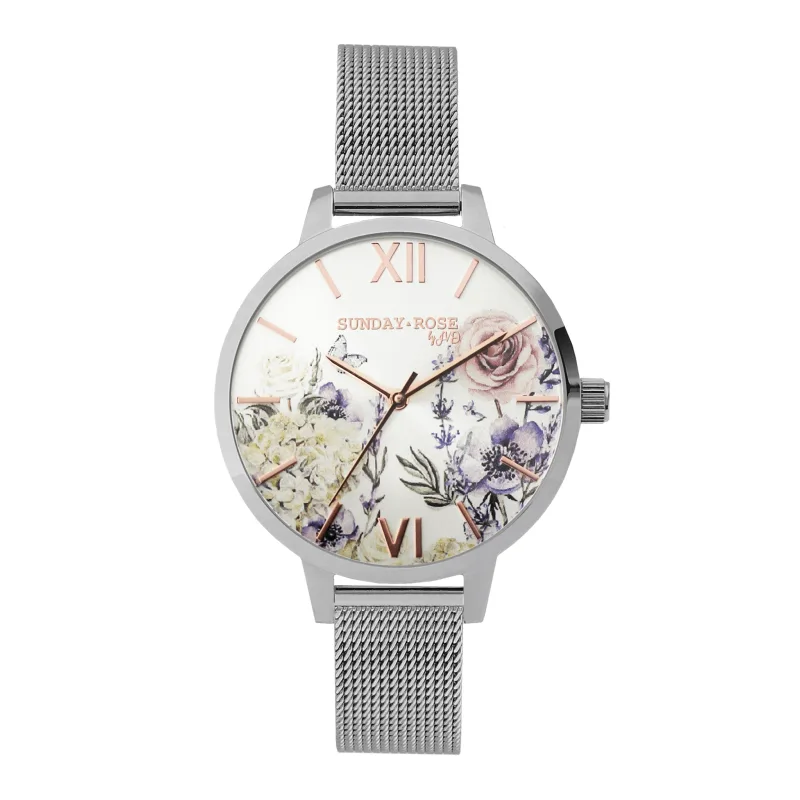 SUNDAY ROSE Dámské luxusní designové hodinkySUNDAY ROSE Fashion ANCIENT GARDEN SUN-F01