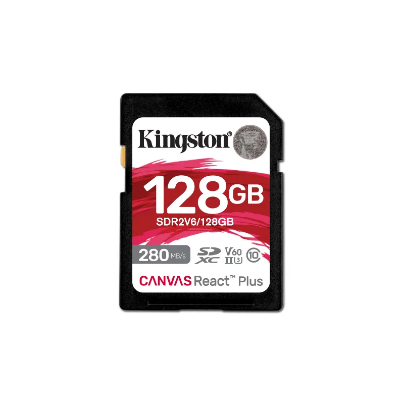Kingston Canvas React Plus/ SDHC/ 128 GB/ UHS-II U3 / Class 10 SDR2V6…