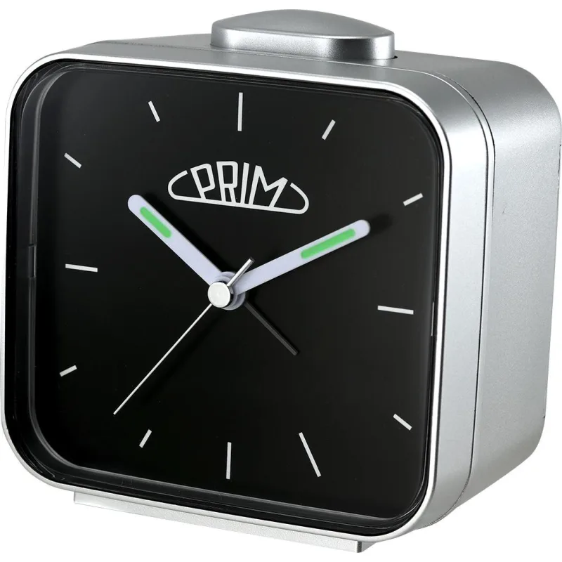 PRIM Černo-stříbrný budík Alarm Klasik - C01P.3795.7090.I