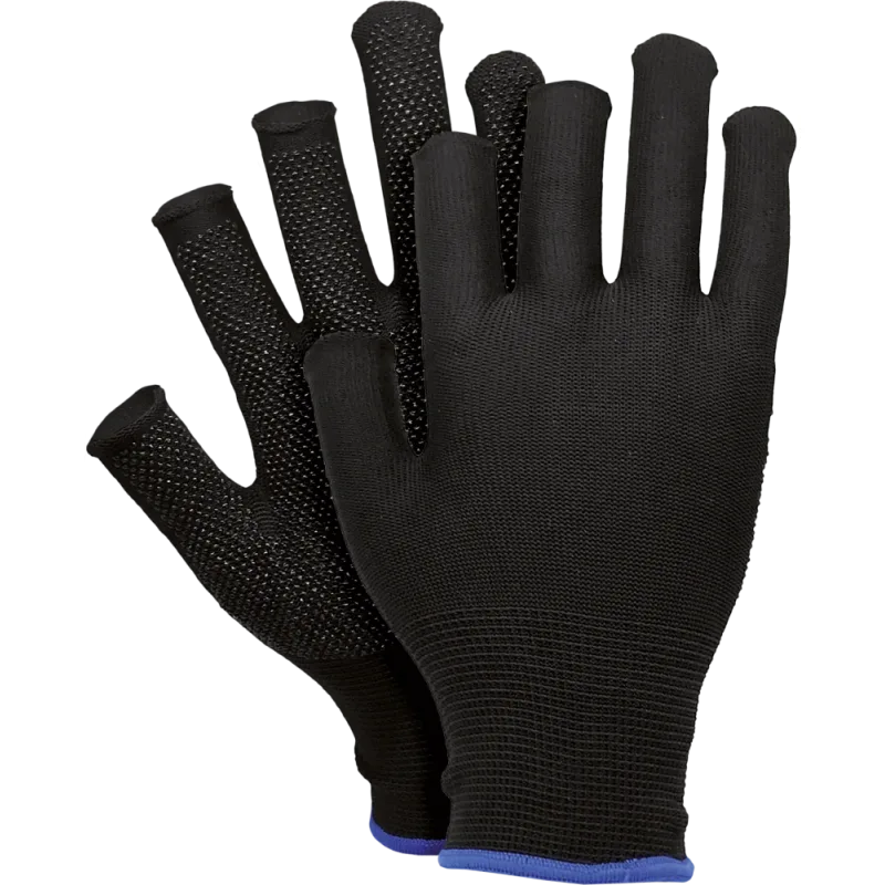 Reis POLFINGER rukavice s PVC bodky black 6-10