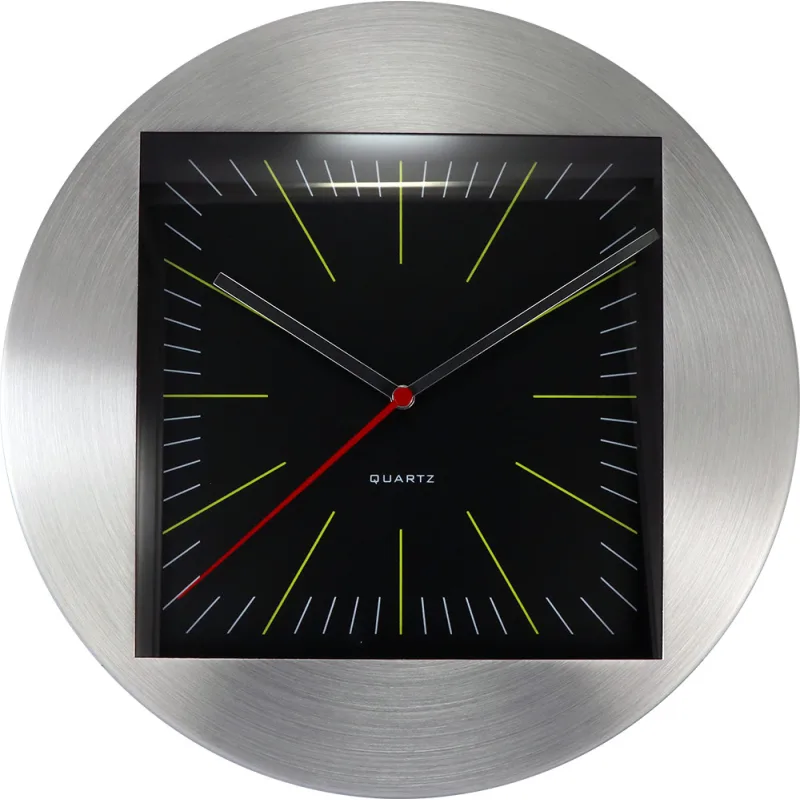 MPM Černé kulaté hodiny MPM E01.2486