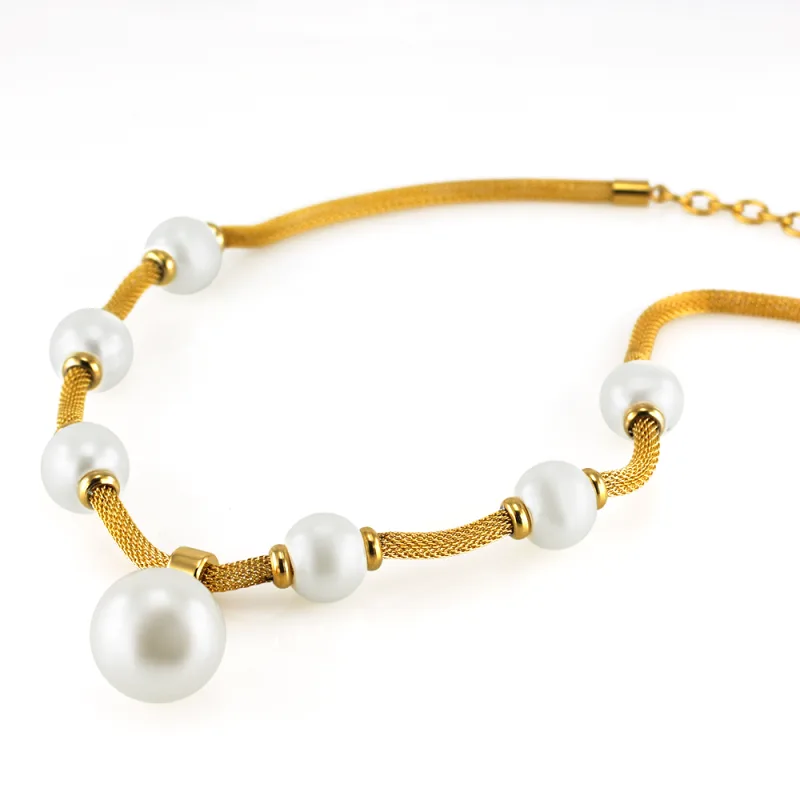 MPM Ocelový náhrdelník z chirurgické oceli Necklace 7391 - Gold