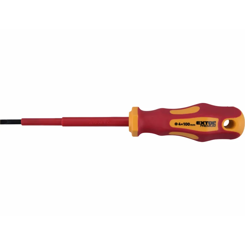 Skrutkovač elektrikársky plochý 1000V, VDE, CrV, EXTOL PREMIUM