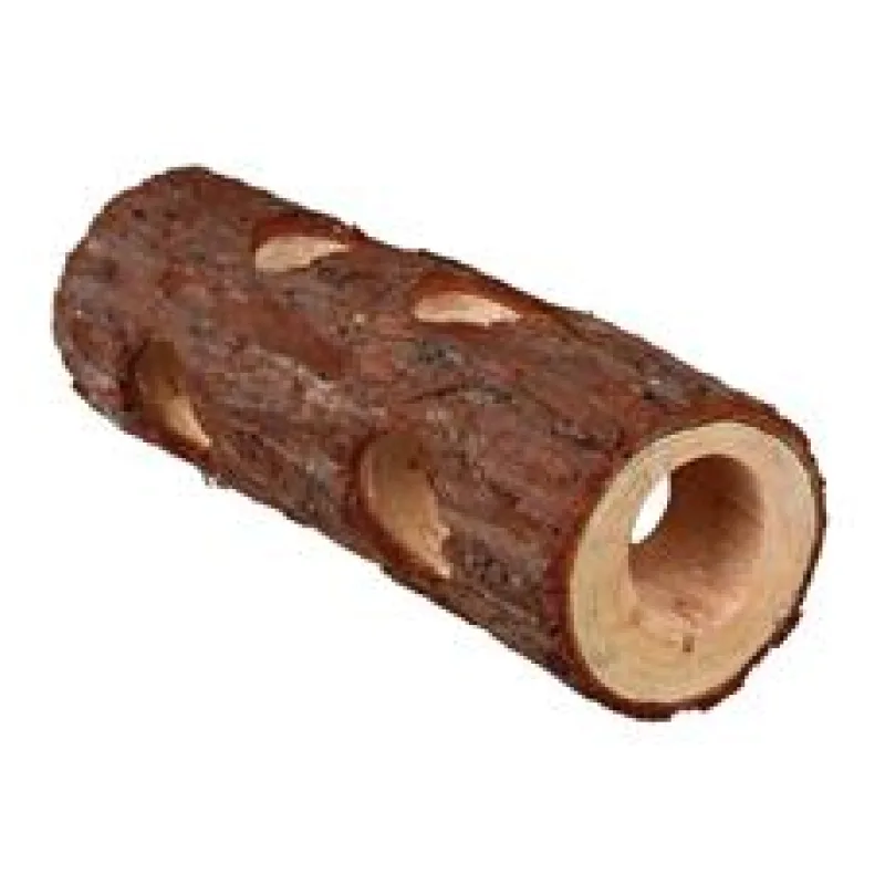 Dřevěný tunel přírodní dřevo pro hlodavce 6 x 20 cm 6 x 20 cm