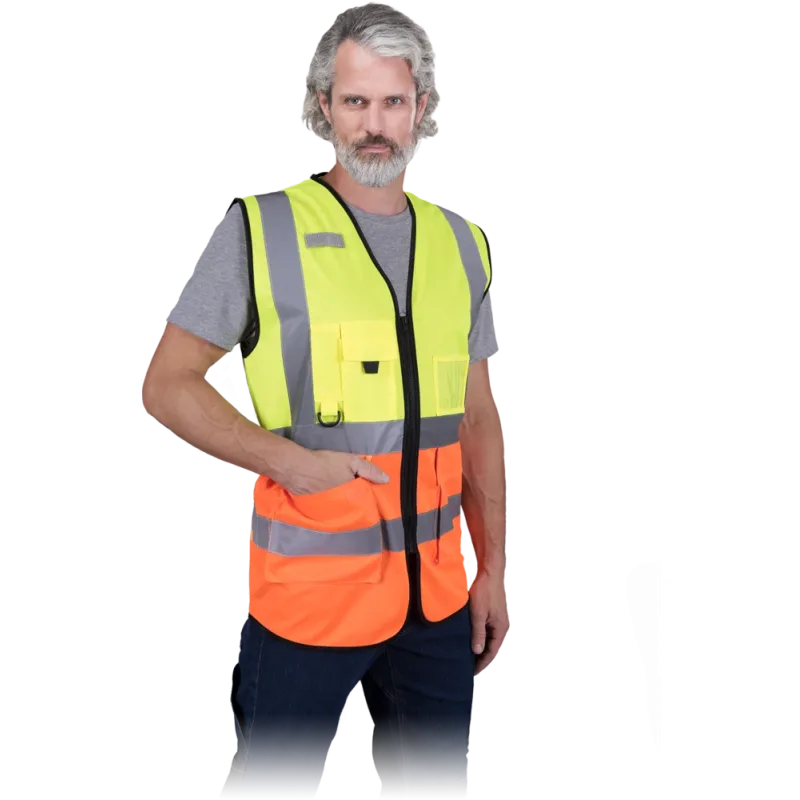 Reis KOS ZIP YP HI-VIS výstražná vesta žltá/oranžová M-5XL