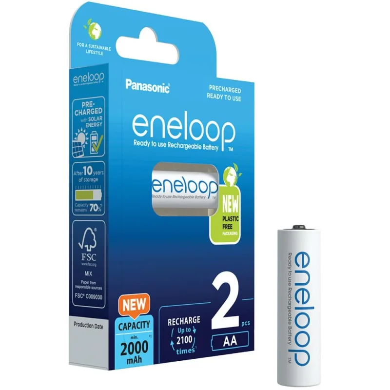 PANASONIC HR6 AA 3MCCE/ 2BE ENELOOP N, 2000 mAh (Blistr 2ks) 3MCCE/2BE