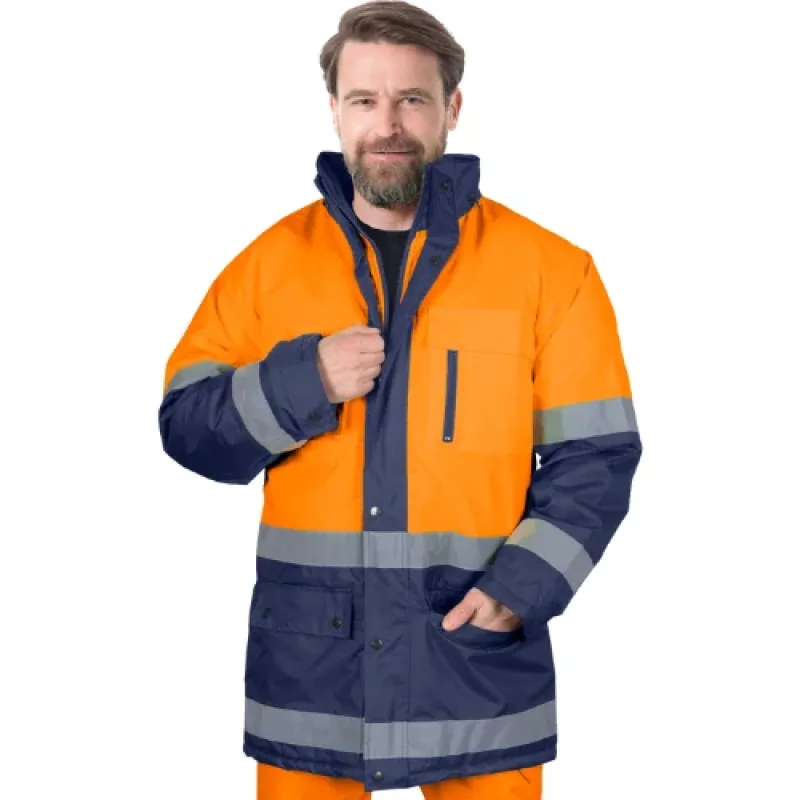 Reis JPG reflexná zimná bunda oranžová/modrá