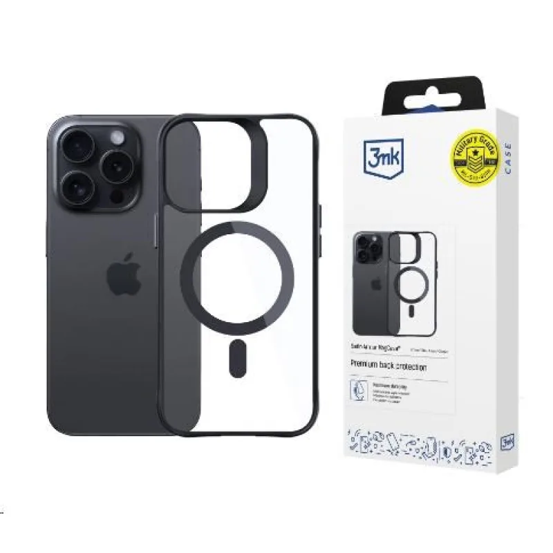 3mk ochranný kryt Satin Armor MagCase pro iPhone 15 Pro 5903108563833