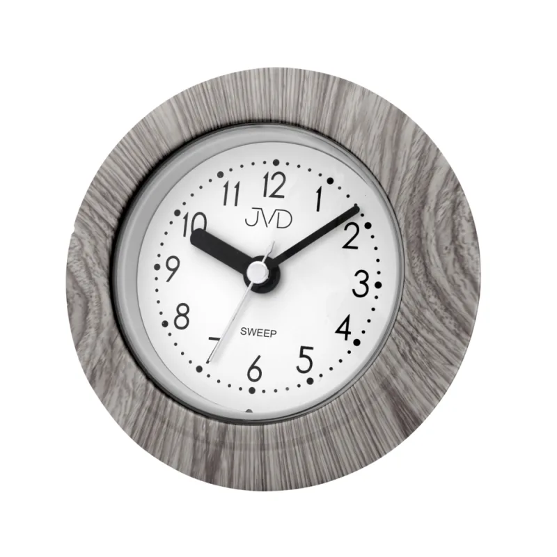 JVD Koupelnové tiché netikající hodiny v imitaci dřeva JVD basic SH33.4 do koupelny