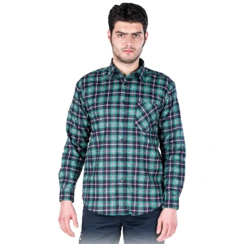 Reis KF C3 flanelová košeľa green/blue