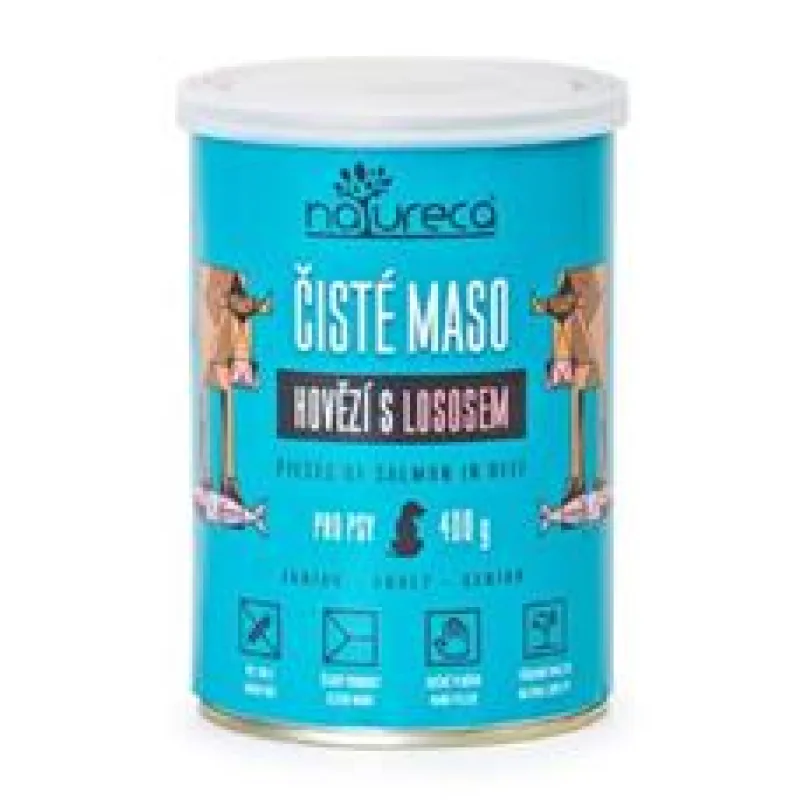NATURECA konz. hovězí s lososem pro psy 400g