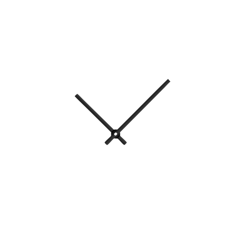 Černé rovné hliníkové ručičky na hodiny 90 mm | 65 mm APH02AB