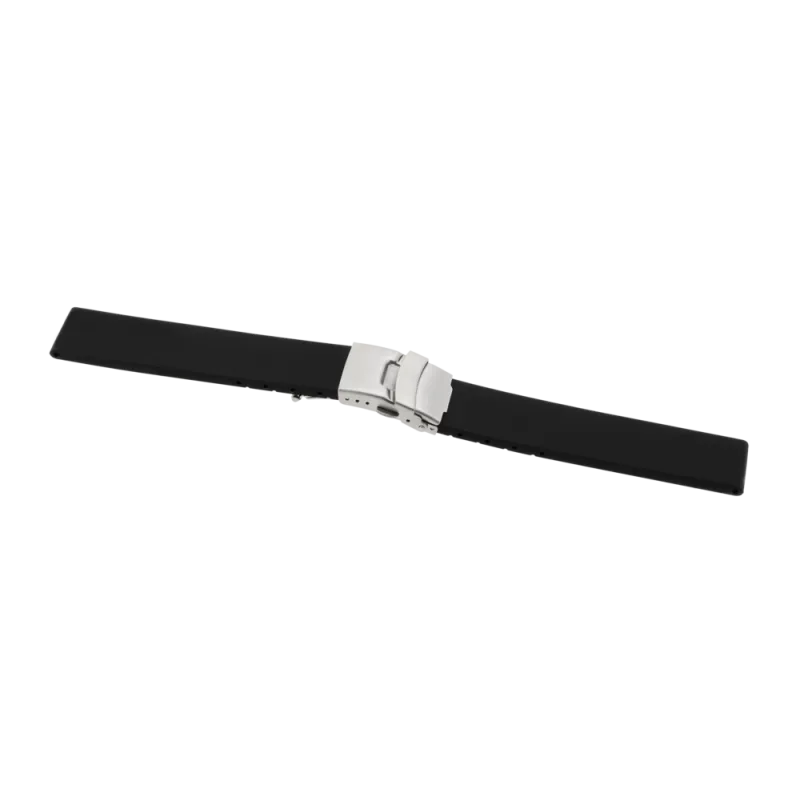 JVD Pánský černý silikonový řemínek na hodinky RP 126/20