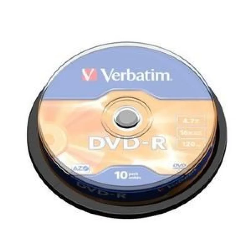 VERBATIM DVD-R(10-Pack)Spindle/ General Retail/ 16x/ 4.7GB 43523