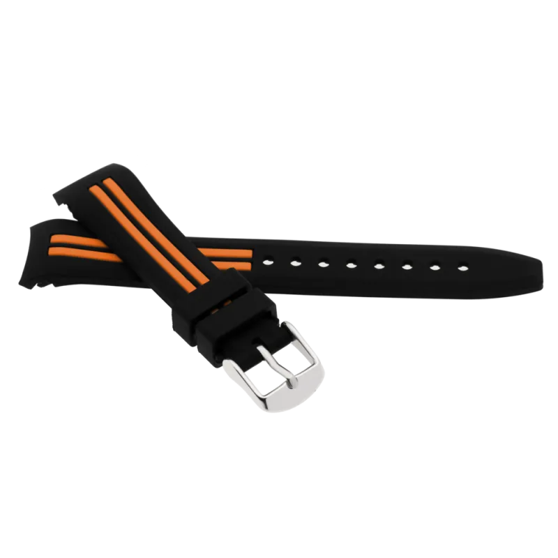 JVD Černý gumový řemínek na hodinky JVD JVDRJ7187.1