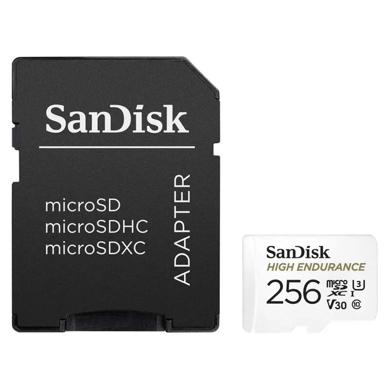 SanDisk High Endurance/ micro SDXC/ 256GB/ Class 10/ + Adaptér/ Biela…