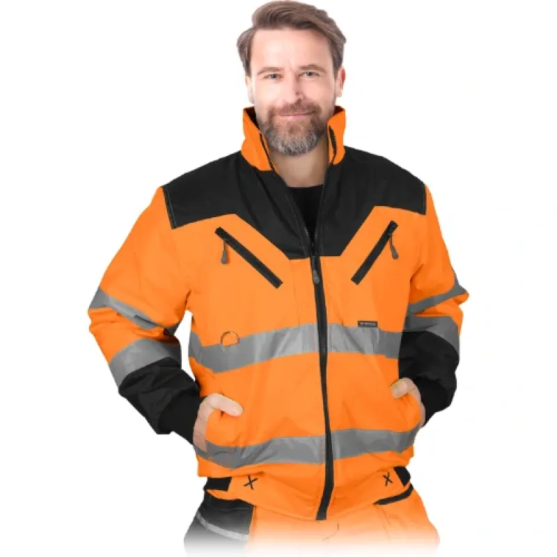 Leber&Hollman XVERT XV Winter reflexná bunda oranžová/čierna