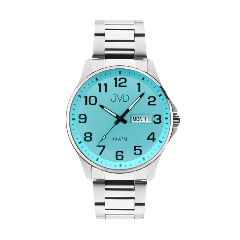 JVD Vodotěsné náramkové pánské hodinky se světle modrým číselníkem JVD JE611.6 10ATM