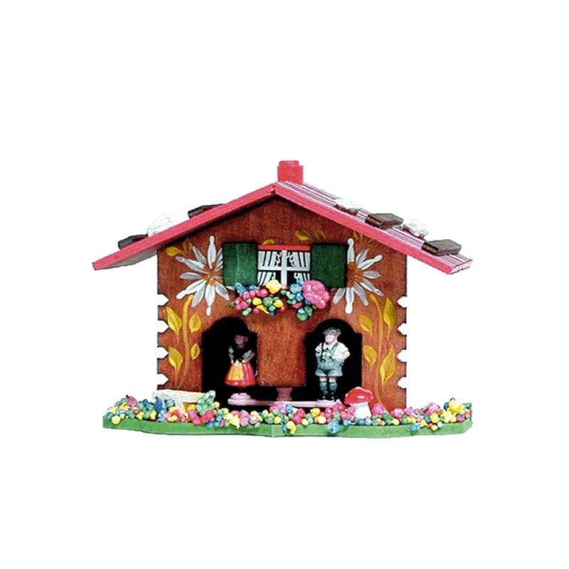 JVD B815 - chaloupky trenkle - dřevěný barometr ve formě pestrobarevné chaloupky