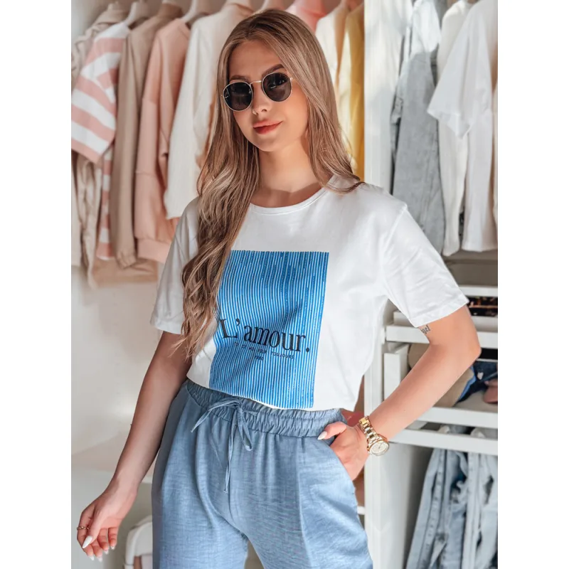 Dstreet RY2587 tričko biela/modrá L/XL