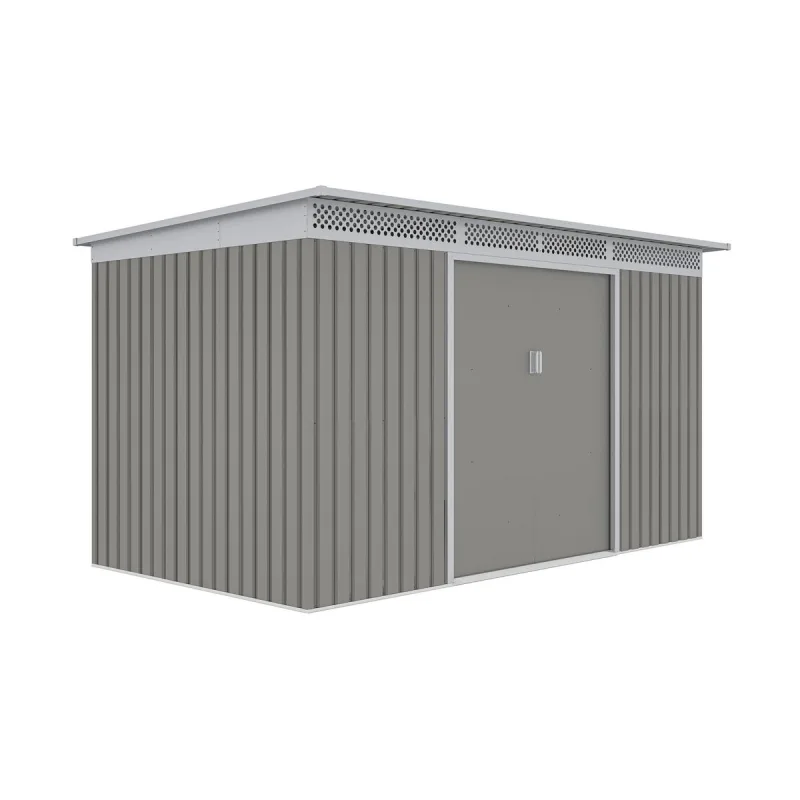 Záhradný domček G21 GRAH 700 - 340 x 206 cm, metalický šedý