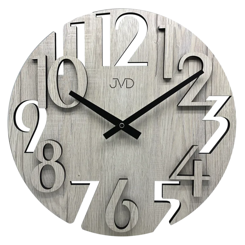 JVD Dřevěné nástěnné designové tiché hodiny JVD HT113.2