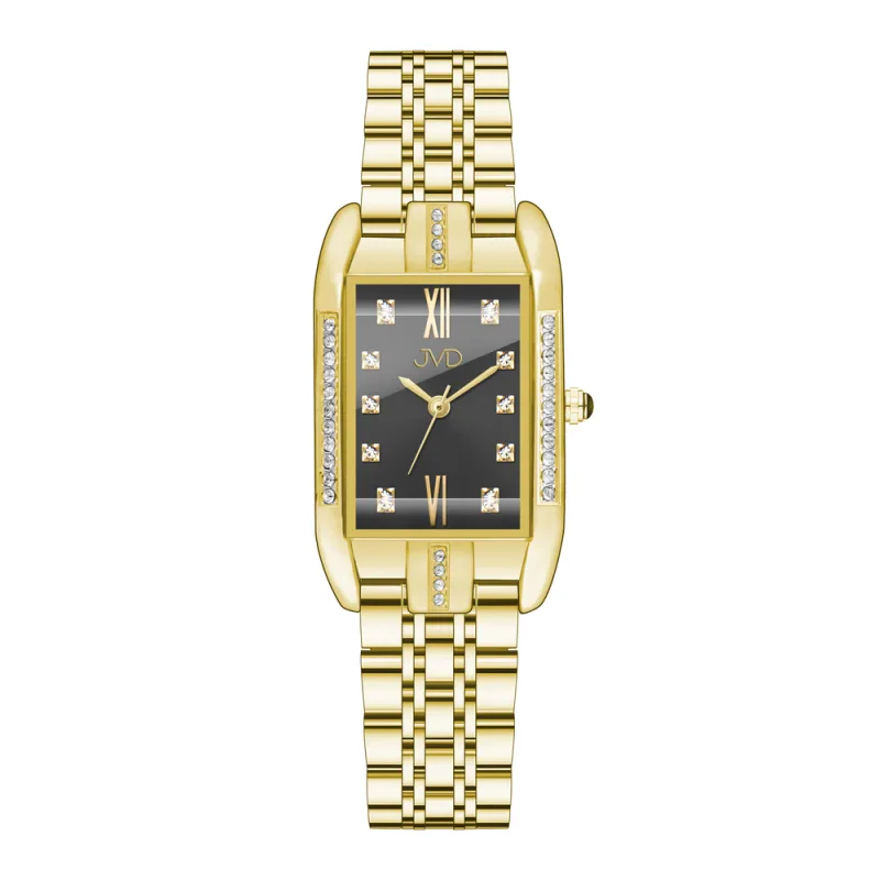 JVD Dámské zlacené módní designové náramkové hodinky JVD JZ217.3