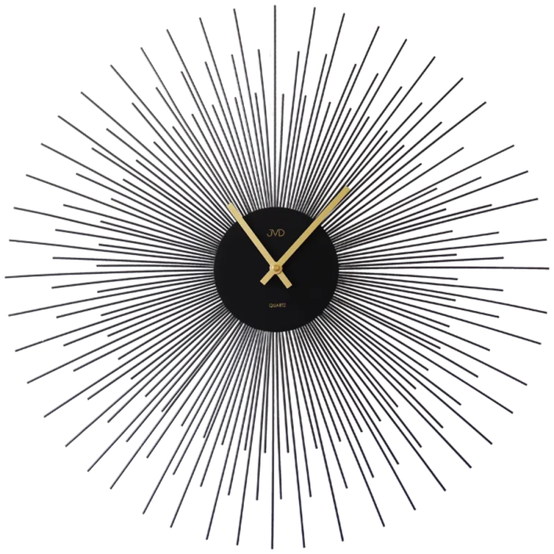 JVD Černé designové exkluzivní velké nástěnné hodiny JVD HJ102