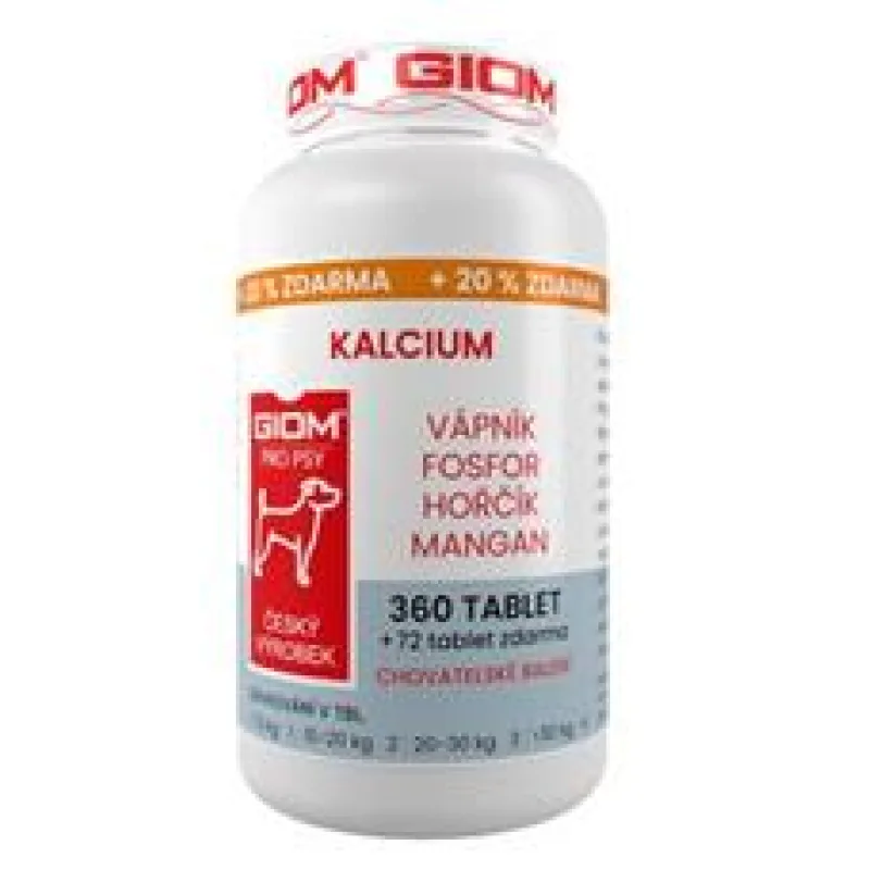 Giom pes Kalcium 360 tbl+25% zdarma