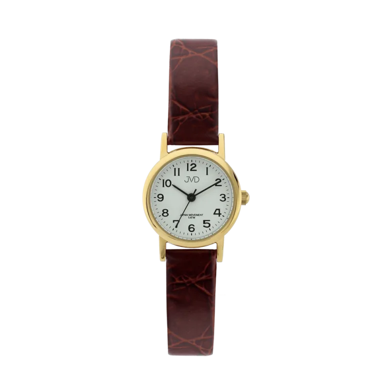 JVD Dámské společenské náramkové hodinky JVD steel J4010.1 na koženém pásku