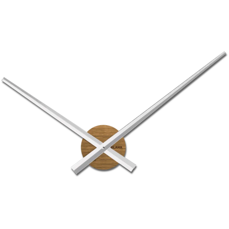 VLAHA Nalepovací dubové hodiny MINIMAL vyrobené v Čechách se stříbrnými ručkami VCT1046