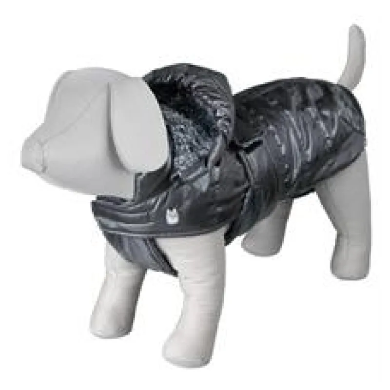 Tmavě šedá, lesklá zateplená vesta CHIANTI XL 65 cm