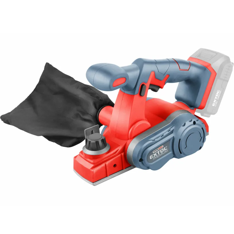 Falcovací hoblík aku Share20V, bez aku, hobľovacia šírka 60mm, EXTOL PREMIUM