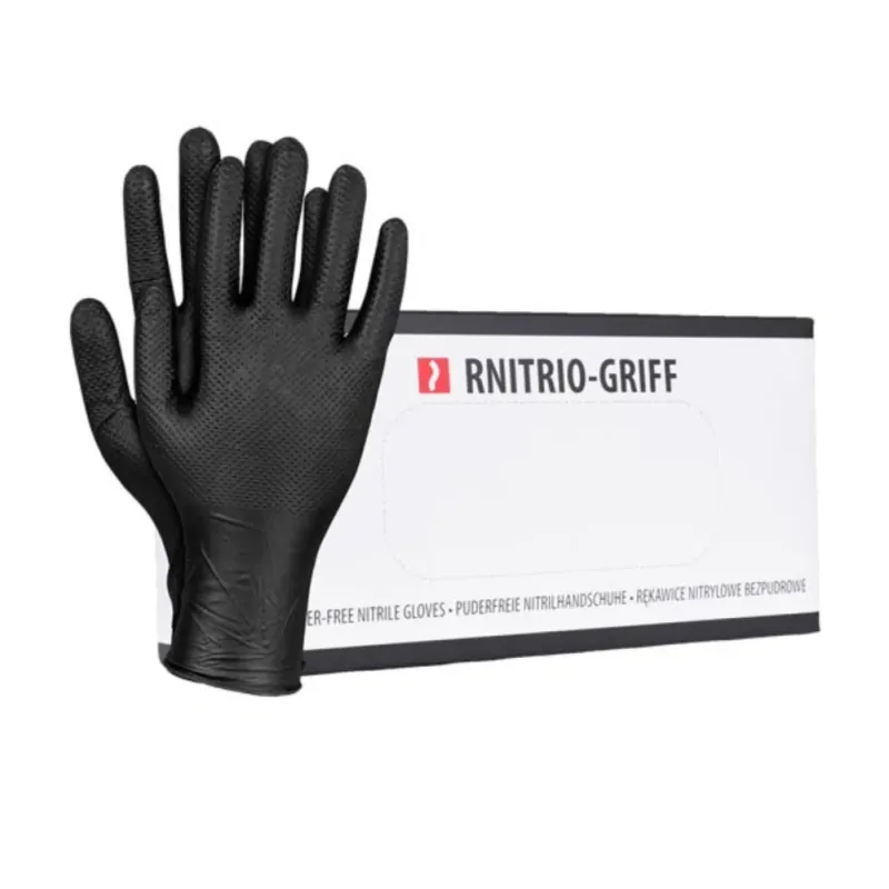 Reis RNITRIO GRIFF rukavice bez púdru čiernej 50 KS