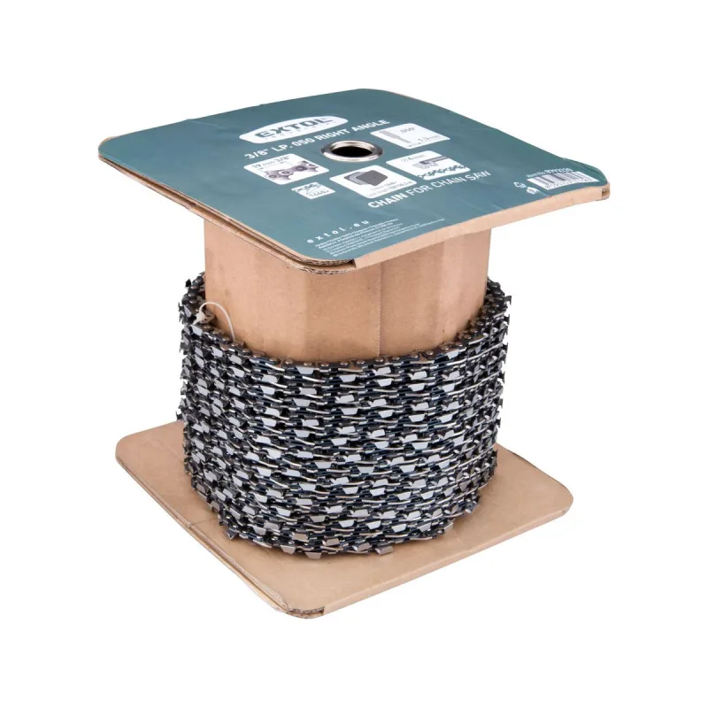 Reťaz pílová, rolka 30,5m, 3/8″LP, 0,050″ (1,3mm), 1640 článkov, EXTOL INDUSTRIAL