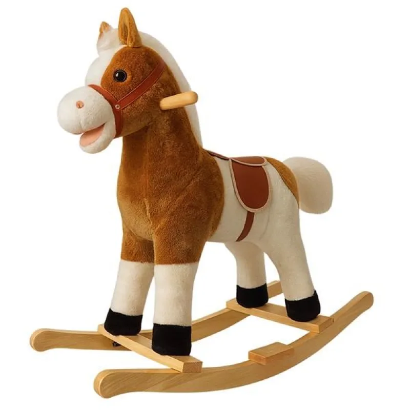 Hojdací koník s melódiou PlayTo bielo hnedý