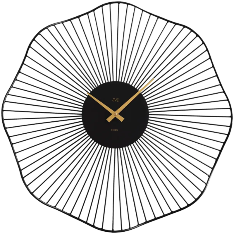 JVD Designové černo - zlaté obrovské nástěnné hodiny JVD HJ100