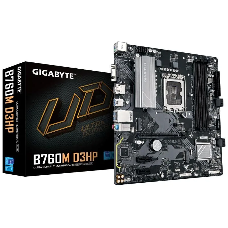 GIGABYTE MB Sc LGA1700 B760M D3HP, Intel B760, 4xDDR5, 1xDP, 1xHDMI, …